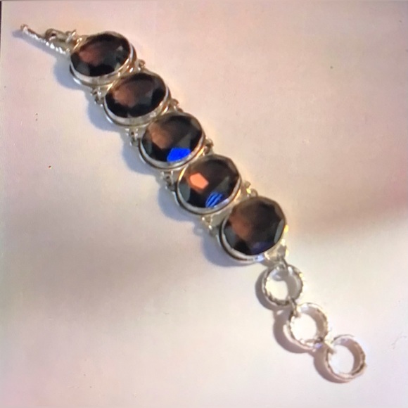 Smokey Topaz 925 Sterling Silver Bracelet